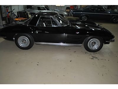 1963 corvette triple black roadster