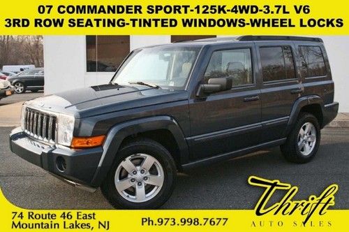 07 commander sport-125k-4wd-v6-3rd row seating-tinted windows