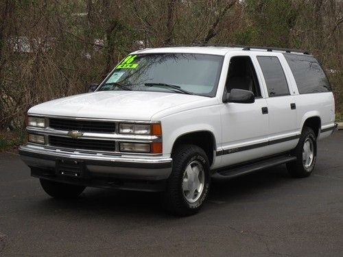 1996 chevy suburban no reserve 4x4 3rd row seating free carfax automatic clean
