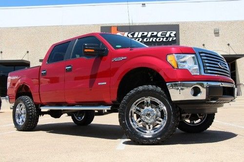 2012 ford f-150 eco boost 6 inch lift xd wheels monster clean carfax