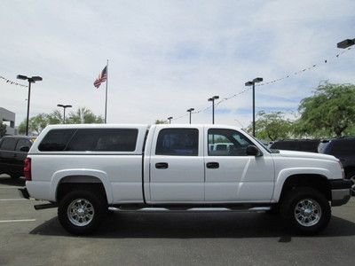 2005 4X4 4WD 8.1L V8 WHITE AUTOMATIC CREW CAB PICKUP TRUCK CAMPER SHELL, image 6