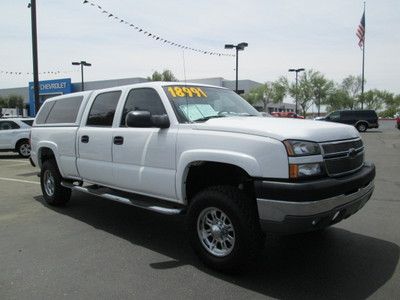 2005 4X4 4WD 8.1L V8 WHITE AUTOMATIC CREW CAB PICKUP TRUCK CAMPER SHELL, image 7