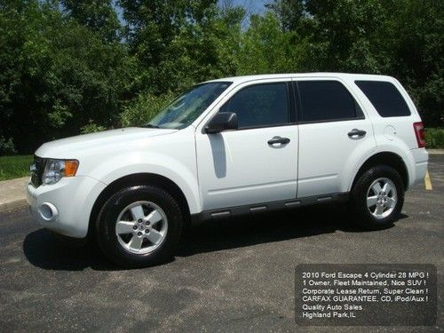 2010 ford escape 1 owner corporate lease cd/ipod input 4 cylinder carfax cert !