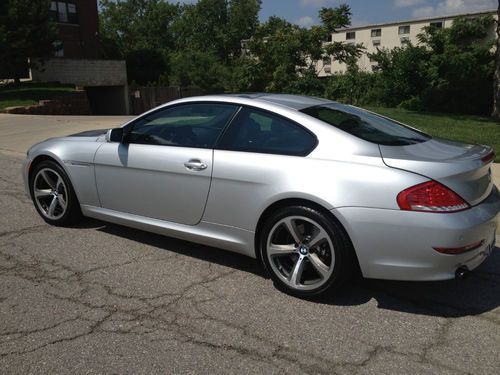 2009 bmw 650i silver coupe w low miles and 100k warranty