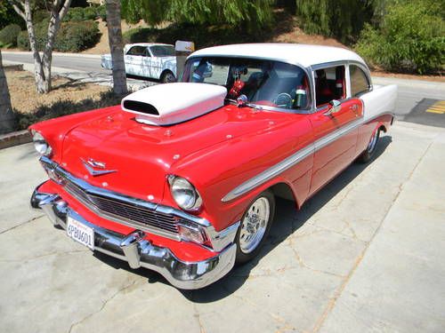 1956 chevy bel air pro-street with custom tube chassis