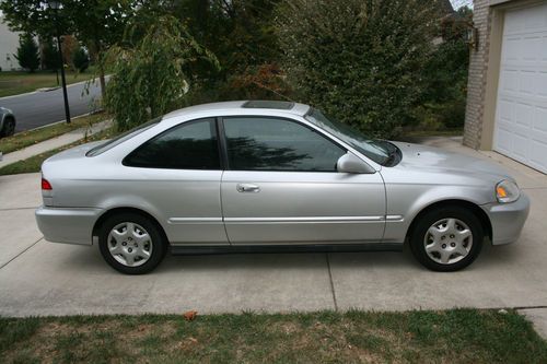 1999 honda civic ex coupe 2-door 1.6l silver