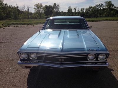 1968 chevrolet chevelle real ss 396 matching motor wtih ac, grotto blue