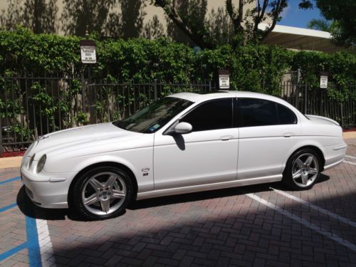 2003 jaguar s-type r white w/tan int. mint low miles hot car best on ebay!