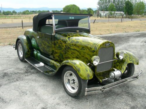 1929 ford model a custom build coupe roadster street hot rod very nice!