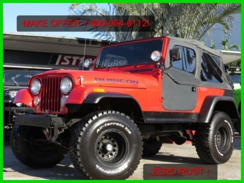 1986 jeep cj7 4x4 4wd full soft top and doors custom roll cage chevy 350 v8