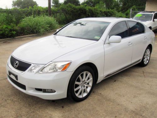 2006 pearl white lexus gs300 awd w/ nav, rear cam, a/c seat, roof, only 87k mile