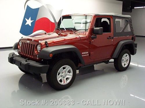 2014 jeep wrangler sport convertible 4x4 3.6l 6 spd 4k texas direct auto