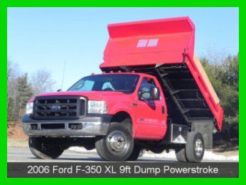 2006 ford f-350 xl 4x4 4wd regular cab 9ft mason dump 6.0l powerstroke diesel ac
