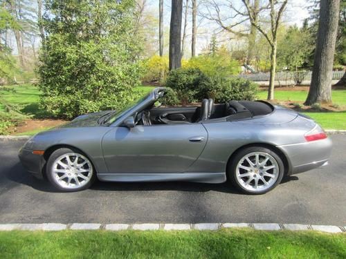 Expertly maintained, 911 dark gray convertible/blk lthr inter, all maint records