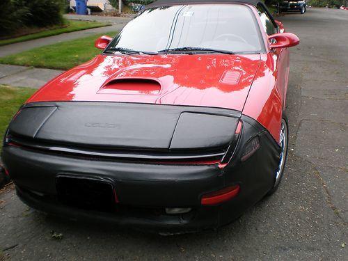 Factory Turbo awd Hood Scoop 1 OF A KIND 1991 TOYOTA CELICA GT RED CONVERTIBLE, image 2
