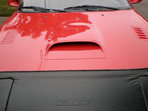 Factory Turbo awd Hood Scoop 1 OF A KIND 1991 TOYOTA CELICA GT RED CONVERTIBLE, image 4