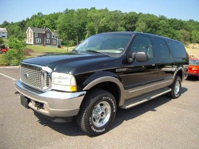 02 excursion limited, auto, 7.3l turbo diesel, 4wd, third row seat, leather, 91k