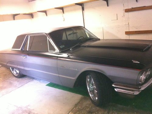1964 ford thunderbird matte black/gray straight body head turner 18" rims