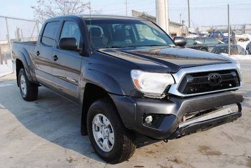 2012 toyota tacoma double cab long bed v6 4wd damaged fixer runs! only 10k miles