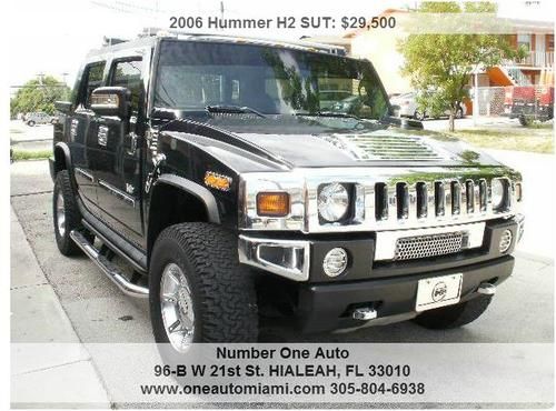 2006 hummer h2 crew cab pickup 4-door 6.0l navigation, loaded, black on black,