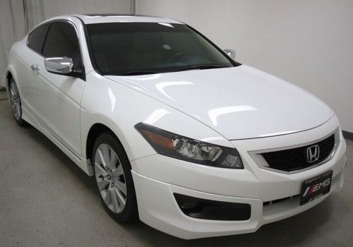 White Accord 3.5L V6 VTEC 6 Speed 2 Door Sports Car Leather Sunroof We Finance, image 1