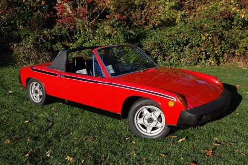 1975 porsche 914, 1.8l, 4sp, red w/blk, restored! new paint, wheels, tires, insp