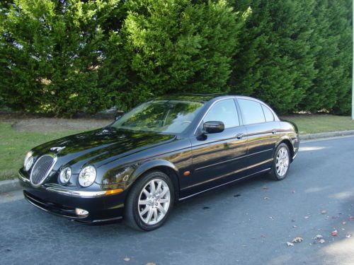 ~2000 jaguar s type 4.0 v8 pearl black 76k miles~service done~very nice car!