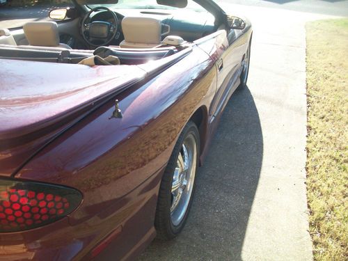 Convertible-5.7l-factory-installed corvette engine-burgundy-tan leather