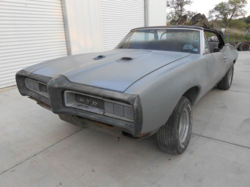 1968 gto convertible nearly rust free project car