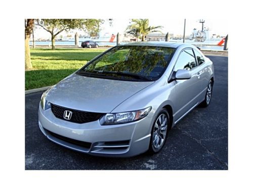 2009 honda civic ex coupe 5-speed at silver  gray low miles