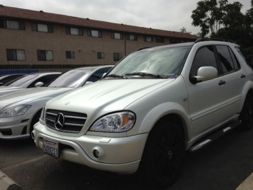 2000 mercedes ml55 ml 55 amg awd pearl white / black 19&#034; wheels clean title rare