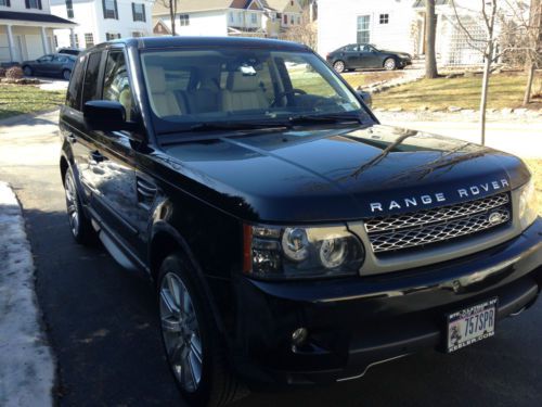Range rover sport supercharged with oem warranty only 30,900 miles! black/ivory