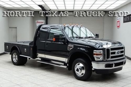 2009 ford f350 diesel 4x4 dually supercab flat bed hauler heated leather