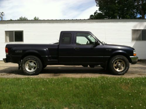 1999 ford ranger extended cab xlt 4x4 off road ran good for parts or fix frame