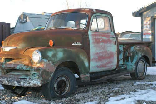1954 chevrolet chevy 3100 half 1/2 ton 5 window pickup truck 235 rat hot rod