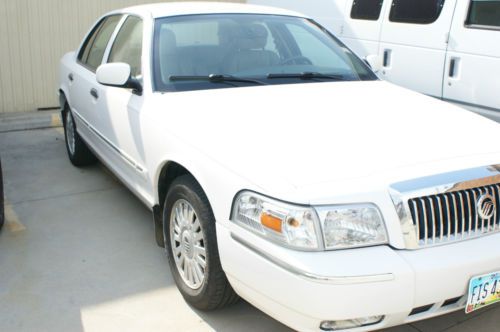 2008 mercury grand marquis ls white with tan leather