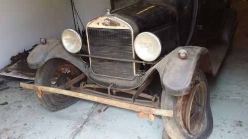 1927 model t ford 4dr sedan model a transmission conversion barn find!!!