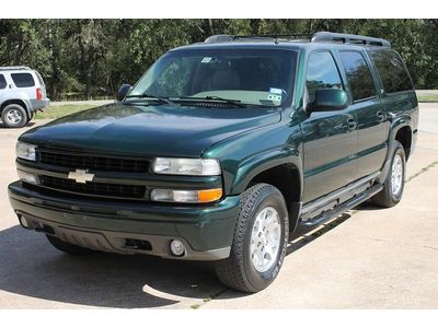 02 chevy suburban z71 4x4 rear dvd leather running boards cd/tape no reserve!!!!