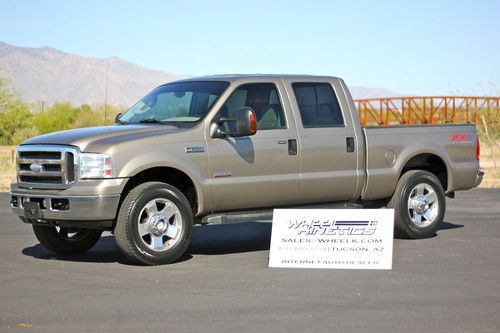 2006 ford f250 diesel 4x4 lariat crew cab leather new oil cooler  see video