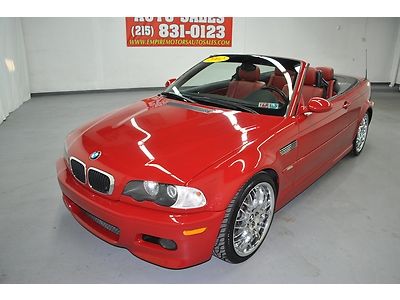 02 bmw m3 convertible red/red nav only 96k no reserve