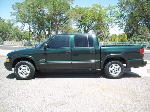 Sell Used 2003 Chevrolet S10 Crew Cab Ls 4wd Chevy S 10 Green In