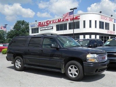 Awd suv suburban tahoe black 3rd row leather low miles blk one owner