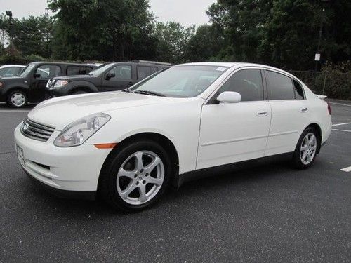 2004 infiniti g35 g35x awd loaded white on black 1 owner we finance