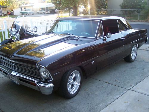 1967 black cherry chevy nova ii