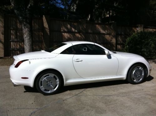 2004 lexus sc430 convertible white  crystel w camel inter excellent cond.