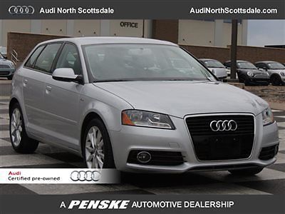 11 audi a3  fwd silver leather interior blue tooth heated seats certified