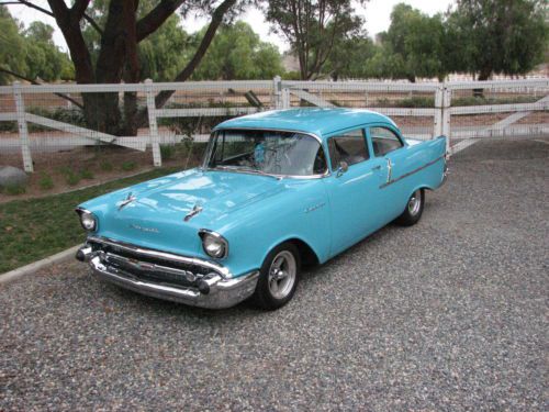 1957 chevy, 150 post custom, 350/350, restored, ca car
