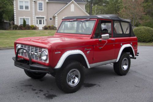 Classic red 1972 ford bronco v8 4x4