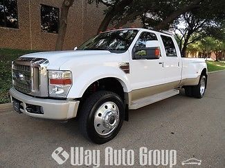 2008 ford f-450 super duty diesel  white king ranch 4wd crew cab pickup truck