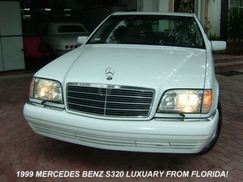 1999 mercedes benz s320 luxuary sedan from florida! white/gray low miles no rust